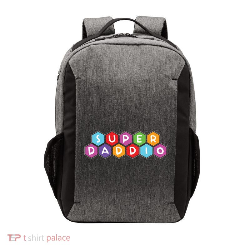 Super Daddio Funny Dad Gift Vector Backpack