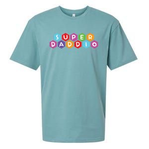 Super Daddio Funny Dad Gift Sueded Cloud Jersey T-Shirt