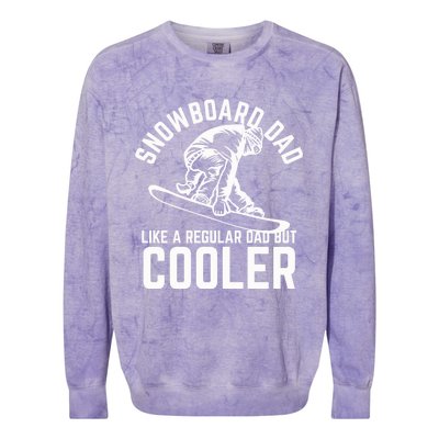 Snowboard Dad Father And Son Matching Colorblast Crewneck Sweatshirt