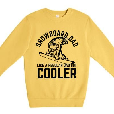 Snowboard Dad Father And Son Matching Premium Crewneck Sweatshirt