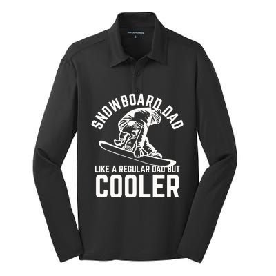 Snowboard Dad Father And Son Matching Silk Touch Performance Long Sleeve Polo