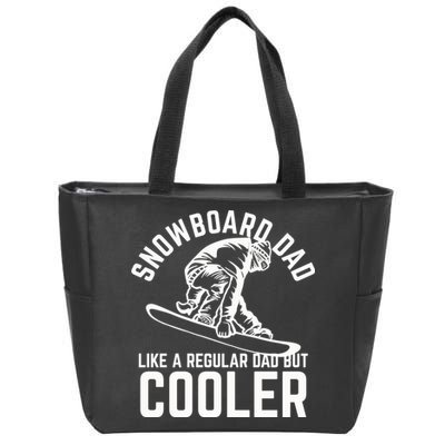 Snowboard Dad Father And Son Matching Zip Tote Bag