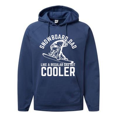 Snowboard Dad Father And Son Matching Performance Fleece Hoodie