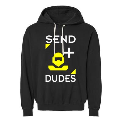 Send Dudes Funny Gamer Meme Garment-Dyed Fleece Hoodie