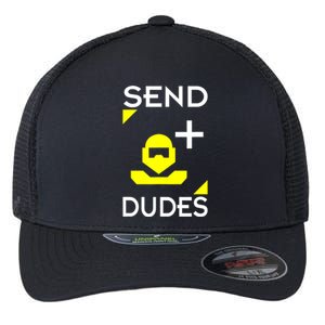 Send Dudes Funny Gamer Meme Flexfit Unipanel Trucker Cap