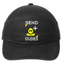 Send Dudes Funny Gamer Meme 7-Panel Snapback Hat