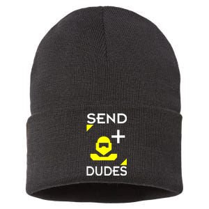 Send Dudes Funny Gamer Meme Sustainable Knit Beanie