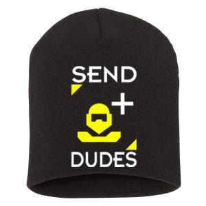 Send Dudes Funny Gamer Meme Short Acrylic Beanie