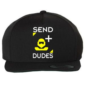 Send Dudes Funny Gamer Meme Wool Snapback Cap