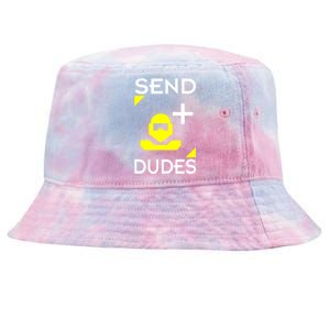 Send Dudes Funny Gamer Meme Tie-Dyed Bucket Hat