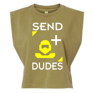 Send Dudes Funny Gamer Meme Garment-Dyed Women's Muscle Tee