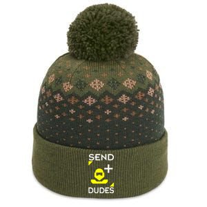 Send Dudes Funny Gamer Meme The Baniff Cuffed Pom Beanie