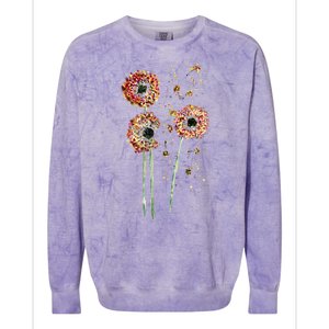 Spring Dandelion Floral Art Colorblast Crewneck Sweatshirt