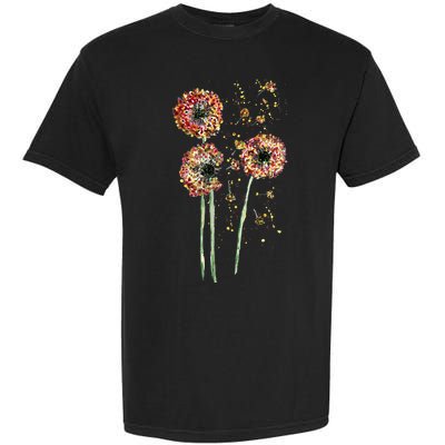 Spring Dandelion Floral Art Garment-Dyed Heavyweight T-Shirt