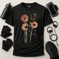 Spring Dandelion Floral Art Cooling Performance Crew T-Shirt