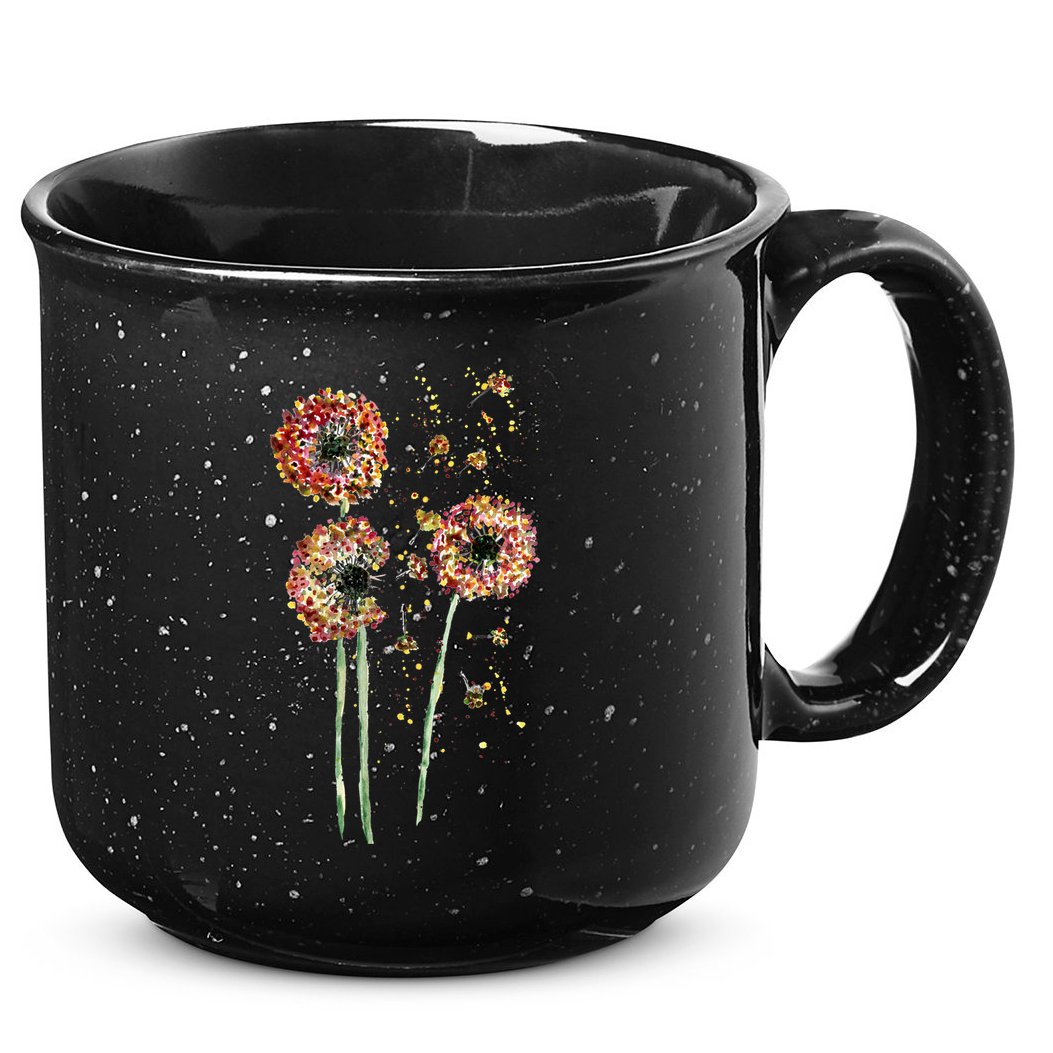 Spring Dandelion Floral Art 15oz Campfire Ceramic Mug