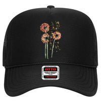 Spring Dandelion Floral Art Trucker Hat