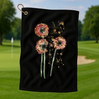 Spring Dandelion Floral Art Golf Towel