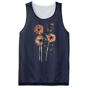 Spring Dandelion Floral Art Mesh Reversible Basketball Jersey Tank