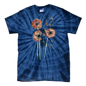 Spring Dandelion Floral Art Tie-Dye T-Shirt