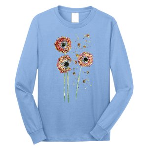 Spring Dandelion Floral Art Long Sleeve Shirt