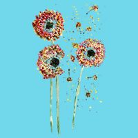 Spring Dandelion Floral Art Magnet