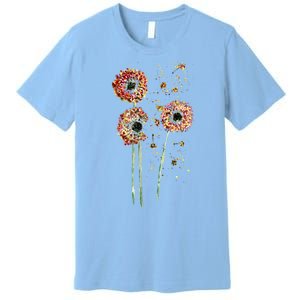 Spring Dandelion Floral Art Premium T-Shirt