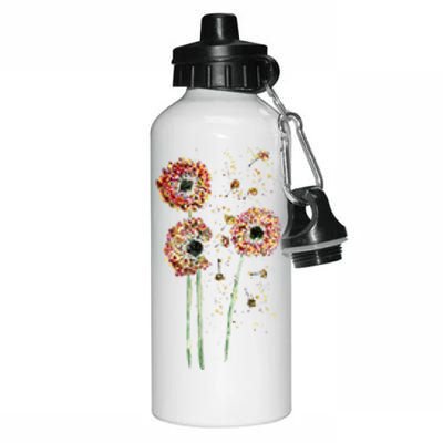 Spring Dandelion Floral Art Aluminum Water Bottle 