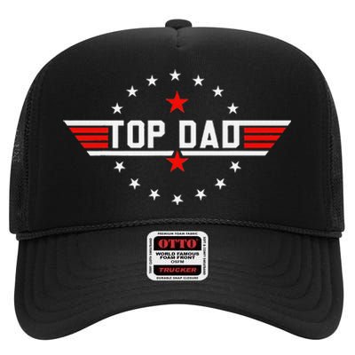 Special Dad Gift From Grandkids Son Daughter High Crown Mesh Back Trucker Hat