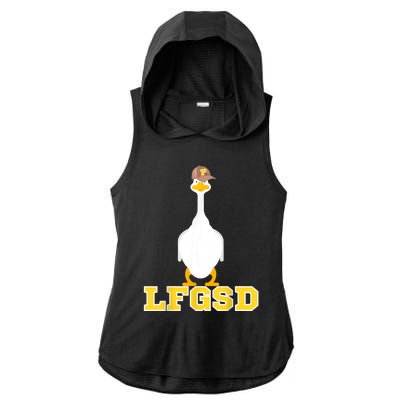 San Diego Goose LFGSD Ladies PosiCharge Tri-Blend Wicking Draft Hoodie Tank