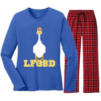 San Diego Goose LFGSD Women's Long Sleeve Flannel Pajama Set 