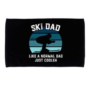 Ski Dad Great Gift Funny Skiing Like A Normal Dad Cooler Cute Gift Microfiber Hand Towel