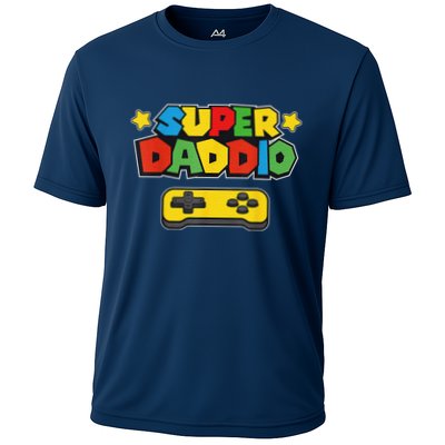 Super Daddio Gamer Dad Fathers Day Gift Papa Gift From Son Daughter Grandkids Performance Shirt