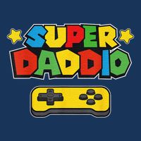 Super Daddio Gamer Dad Fathers Day Gift Papa Gift From Son Daughter Grandkids Button