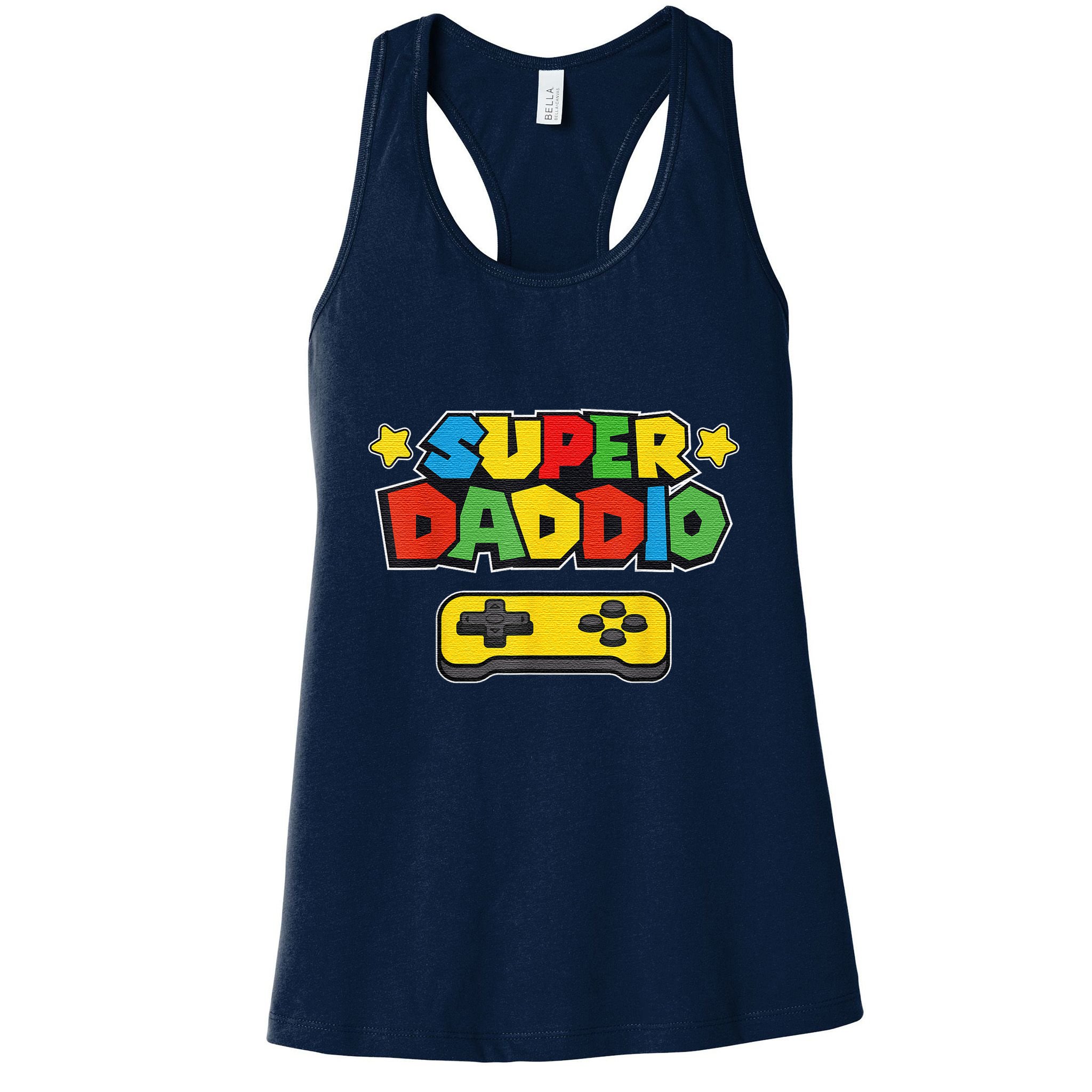 Super Daddio Gamer Dad Fathers Day Gift Papa Gift From Son Daughter Grandkids Womens Tank Top