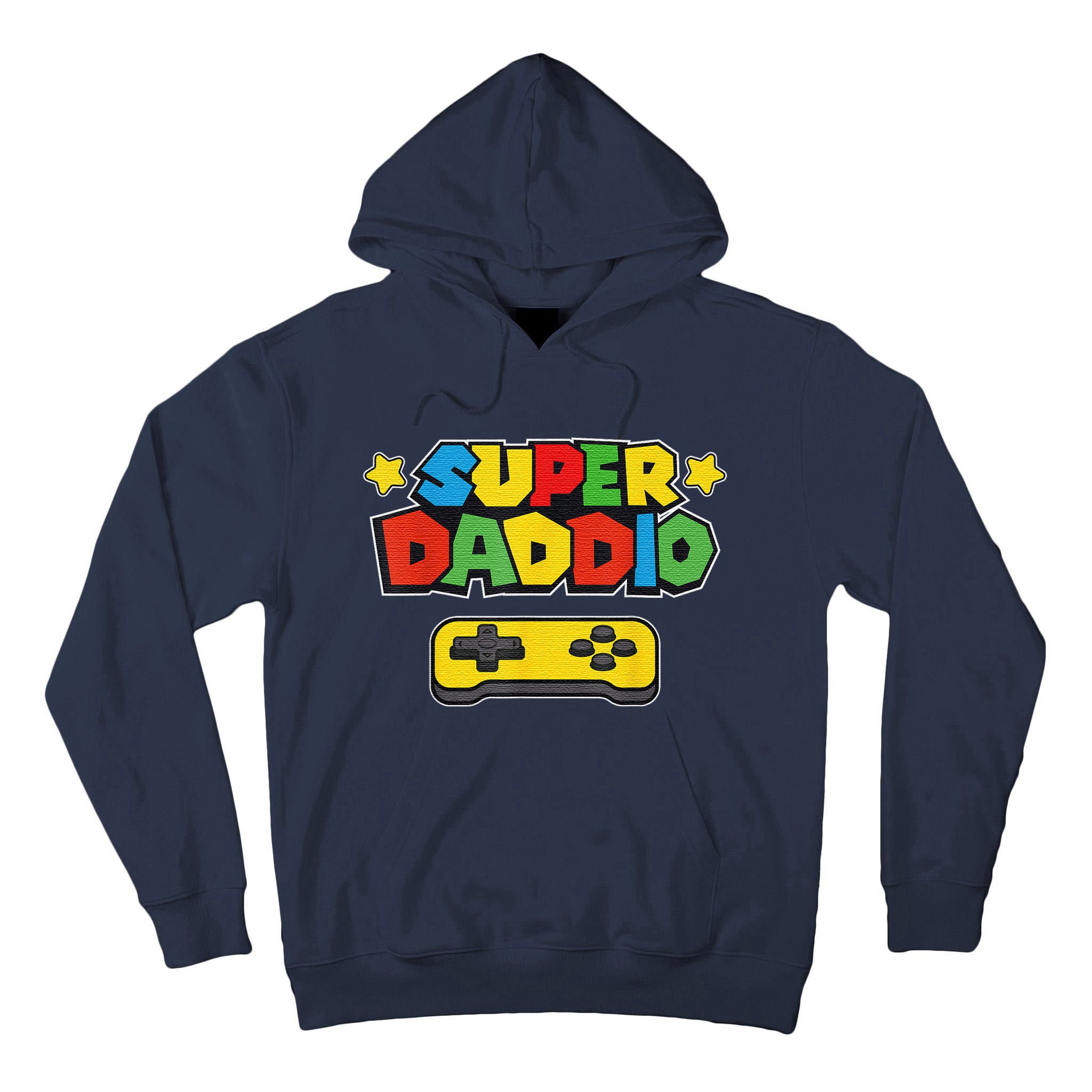 Super Daddio Gamer Dad Fathers Day Gift Papa Gift From Son Daughter Grandkids Tall Hoodie