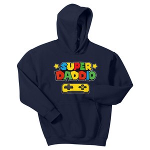 Super Daddio Gamer Dad Fathers Day Gift Papa Gift From Son Daughter Grandkids Kids Hoodie