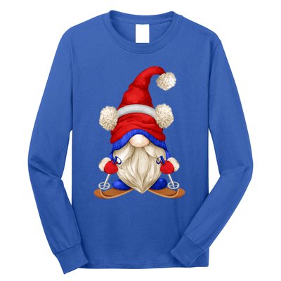 Ski Daddy Gnomie For Grandpa Love Skiing Funny Winter Gnome Meaningful Gift Long Sleeve Shirt