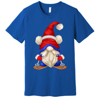 Ski Daddy Gnomie For Grandpa Love Skiing Funny Winter Gnome Meaningful Gift Premium T-Shirt