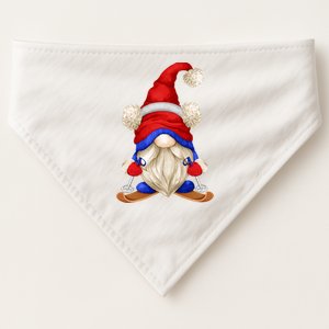 Ski Daddy Gnomie For Grandpa Love Skiing Funny Winter Gnome Meaningful Gift USA-Made Doggie Bandana