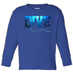 Scuba Diving Gift Dive Ocean Scuba Diver Gift Toddler Long Sleeve Shirt