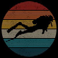 Scuba Diving Great Gift Vintage Retro Ocean Scuba Diver Gift Cute Gift Cooling Performance Crew T-Shirt