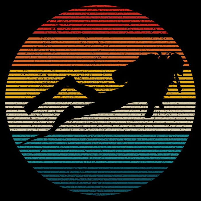 Scuba Diving Great Gift Vintage Retro Ocean Scuba Diver Gift Cute Gift Cooling Performance Crew T-Shirt