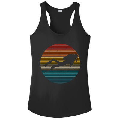 Scuba Diving Great Gift Vintage Retro Ocean Scuba Diver Gift Cute Gift Ladies PosiCharge Competitor Racerback Tank