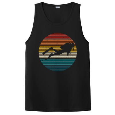 Scuba Diving Great Gift Vintage Retro Ocean Scuba Diver Gift Cute Gift PosiCharge Competitor Tank