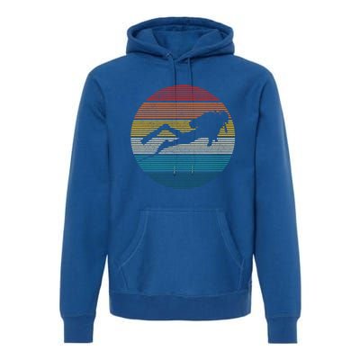 Scuba Diving Great Gift Vintage Retro Ocean Scuba Diver Gift Cute Gift Premium Hoodie