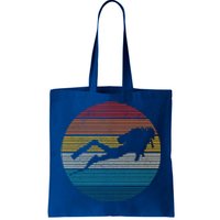 Scuba Diving Great Gift Vintage Retro Ocean Scuba Diver Gift Cute Gift Tote Bag