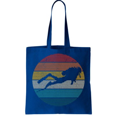 Scuba Diving Great Gift Vintage Retro Ocean Scuba Diver Gift Cute Gift Tote Bag