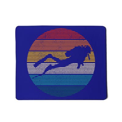 Scuba Diving Great Gift Vintage Retro Ocean Scuba Diver Gift Cute Gift Mousepad