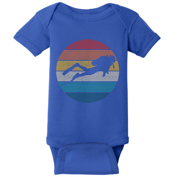 Scuba Diving Great Gift Vintage Retro Ocean Scuba Diver Gift Cute Gift Baby Bodysuit